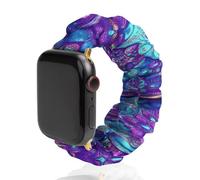 Psychedelic Mandala Hypnosis Universal Scrunchie Watch Band Compatible with IWatch Series 11 10 9 8 7 Strap