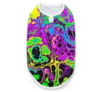 Psychedelic Marbling Style Pet Printed Clothes,Pet T Shirts,Cool Puppy Shirts for Small,Medium And Large Pet Dogs Cats 2XL