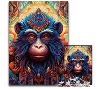 Psychedelic Monkey 1000 Piece Jigsaw Puzzles for Adults cardboard Puzzles for Teenagers & Family Fun - DIY Brain Teaser Game Gift 26X38CM/10.23x14.96inch