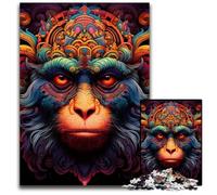 Psychedelic Monkey 1000 Piece Jigsaw Puzzles for Adults Impossible Jigsaw Puzzles for Adults Ideal And Home Decor 50x75CM/19.68x29.52inch
