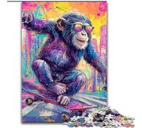 Psychedelic Monkey 1000 Pieces Jigsaw Puzzle For Adults Teens, Suitable for Ages 14 And Up Family Fun It Is Ideal As A Gift for The Whole Family (26x38cm)