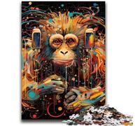 Psychedelic Monkey 1000 Pieces Jigsaw Puzzles For Teens And Adults,Toys Educational Games Stress Relieving Great Gifts And Toys (50x75cm)