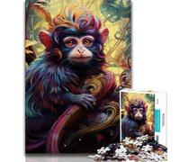 Psychedelic Monkey 2000 Piece Jigsaw Puzzles for Adults,Challenging To Complete But Fun And Humorous Unique Home Decor And Gifts 70x100cm