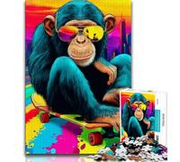 Psychedelic Monkey Jigsaw Puzzles for Adults 2000,for Educational Game Challenge Toy for Is Ideal As A Gift for The Whole Family 70x100cm