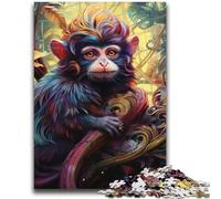 Psychedelic Monkey Jigsaw Puzzles for Teenagers 2000 Jigsaws,Staycation Kill Time Every Piece Is Unique - Challenging Family Fun Game (70X100cm)
