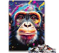 Psychedelic Monkey Jigsaw Puzzles for Teenagers 2000 Jigsaws,Stress Reliever Difficult Challenge Deal As Gifts for The Whole Family (70X100cm)