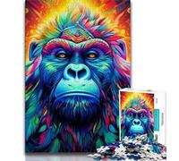 Psychedelic Monkey Jigsaw Puzzles for Teenagers 2000 Pieces,Learning Educational Toys Family Games Unique Birthday And Gifts 70x100cm