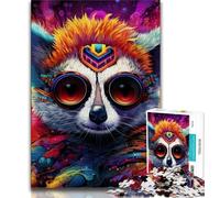 Psychedelic Monkey JigsawPuzzle 1000 Pieces for Adults,Challenging To Complete But Fun And Humorous Unique Home Decor And Gifts (38x26cm)