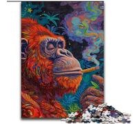 Psychedelic Monkey JigsawPuzzle 1000 Pieces for Teenagers, Staycation Kill Time Birthday Present, Gifts, Wall Art for 14+ (26x38cm)