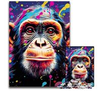 Psychedelic Monkey Puzzle 1000 Pieces Jigsaw cardboard Jigsaw Perfect for Christmas, Halloween, Easter, New Year 26X38CM/10.23x14.96inch