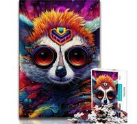 Psychedelic Monkey Puzzles for Adults Teens 1000pc Puzzle,Help The Brain Exercise Addictive Toys to Cultivate Patience A Work of Art (38x26cm)