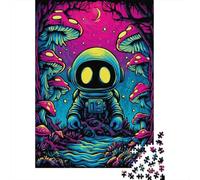Psychedelic Mushroom Art Print Jigsaw Puzzles Puzzle for Adults Kids. 1000 Piece Impossible Challenge Toy Educational Games Home Decoration for Educational Games Gifts 52x38cm/1000pcs