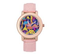 Psychedelic Mushroom Fashion Women's Watch Easy Reader Novelty Slim Quartz Casual Dress Wrist Watches