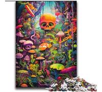 Psychedelic Mushroom Skull Jigsaw Puzzles for Teenagers 2000 Piece, Suitable for Ages 14 And Up Family Fun It Is Ideal As A Gift for The Whole Family (70x100cm)