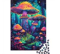 Psychedelic Mushroom Tree Jigsaw Puzzles for Adults 1000 Piece Jigsaw Puzzles for Paper Puzzles Challenging Game Family Activities 38x26cm/1000pcs