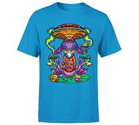Psychedelic Mushroom Wise Yoga Meditation Hippie Fungi Mens T-Shirt #P1#Or#A Sapphire S