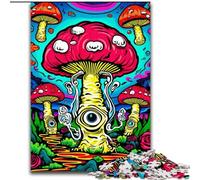 Psychedelic Mushrooms 1000 Piece Jigsaw Puzzles for Adults Gifts, Staycation Kill Time Birthday Present, Gifts, Wall Art for 14+ (50x75cm)