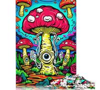 Psychedelic Mushrooms 500 Piece Jigsaw Puzzles for Adults | | Family Fun Jigsaws Puzzles for Adults Gifts Intellectual Games 500pcs (52x38cm)