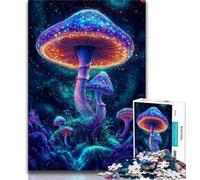Psychedelic Mushrooms Adult Jigsaws 2000 Piece,Challenging To Complete But Fun And Humorous with Matching Poster And Trivia Sheet 70x100cm