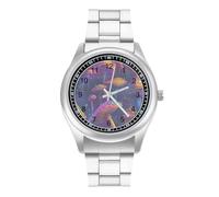 Psychedelic-Mushrooms Colorful Minimalist Men's Wrist Watches Alloy Analogue Quartz Watch Fashion Accessories