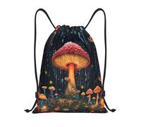 Psychedelic Mushrooms Illusion Jellyfish Drawstring Backpack String Bags Lightweight Versatile Drawstring Bag For Swim Beach Hiking 36X42Cm