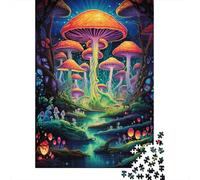 Psychedelic Mushrooms in The Forest1 500 Piece Jigsaw Puzzles for Adults Jigsaw Puzzle 500 Pieces Jigsaws Adults Puzzles Gifts 500pcs (52x38cm)