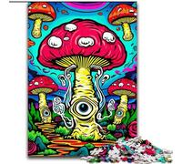 Psychedelic Mushrooms Jigsaw Puzzles for Adults 1000 Piece Puzzle, Suitable for Ages 14 And Up Improve Memory Gifts Ideas (26x38cm)