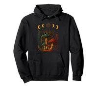 Psychedelic Mushrooms Retro Celestial Forest Art Pullover Hoodie