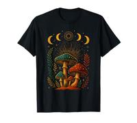 Psychedelic Mushrooms Retro Celestial Forest Art T-Shirt