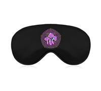 Psychedelic Mushrooms Sleep Mask Night Cover Eye for Women Men BlockLight for Airplane Travel Nap Adjustable Strap