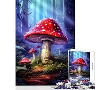 Psychedelic Mushrooms Teenager Jigsaw Puzzles 1000 Pieces Enhance Mindful Thinking And Focus Relaxing Stress Relief Game (38x26cm)