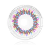 Psychedelic neon circle Printed round glass ashtray - ideal decoration for home and office