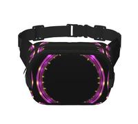 Psychedelic neon Printed multifunctional waist bag, unisex trendy messenger bag, travel sports storage bag