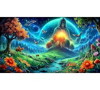 Psychedelic-night-view 1000 Piece Jigsaw Puzzles for Adults Family Challenge Toys Jigsaw Puzzle Home Decors for The Whole for Women, Gifts for Men 38x52cm/1000pcs