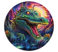Psychedelic Nile Crocodile Jigsaw Puzzles for Adults 1000 Piece Cardboard Jigsaw Puzzles Perfect Home Or Office Decor, Ideal (67.5x67.5cm)