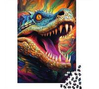 Psychedelic Nile Crocodile Puzzles for Adults 1000 Piece Puzzle for Teenager Educational Game Challenge Toy 1000pcs (38x26cm)