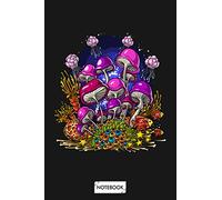 Psychedelic Ocean Mushrooms Notebook: 6x9 120 Pages, Journal, Lined College Ruled Paper, Diary, Matte Finish Cover, Planner