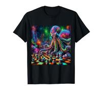 Psychedelic Octopus Alien Chess Surreal Rave EDM Outfit T-Shirt