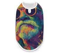 Psychedelic Old Man Weed1 Leaf Pet Vest Tank Top Clothes Breathable Costume for Dog Cat Puppy