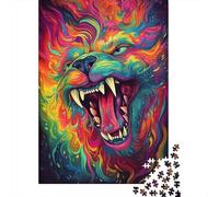 Psychedelic Panther Puzzle Relax Challenge Toy Paper Rectangular Jigsaw Puzzle for Boy Or Girl 1000pcs (38x26cm)