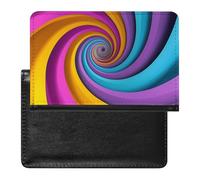 Psychedelic Pattern Passport Holder Travel Wallet Cover Case with Card Slot Organiser for Men Women