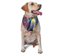 Psychedelic Penguin Printed Graphic Pet Triangle Scarf For Dogs & Cats, Adjustable Cute Pet Bandana For & Photo Shoots