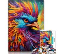 Psychedelic Phoenix Bird Jigsaw Puzzles for Teenagers 1000 Piece,Educational Games Home Decoration Artists Collection,Fine Art (38x26cm)