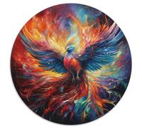 Psychedelic Phoenix Bird JigsawPuzzle 1000 Pieces for Adults Cardboard Puzzles Family Interactive Game, Craft Gift with Colorful Artwork (67.5x67.5cm)