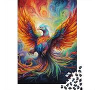Psychedelic Phoenix Bird Puzzle Jigsaws 1000 Pieces for Adults & Teenager Age 12 Years Up Christmas Eve Gifts 1000pcs (38x26cm)