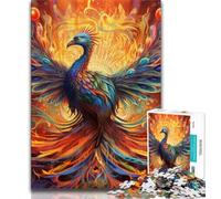 Psychedelic Phoenix Bird Puzzles for Adults Teens 1000 Pieces,for Educational Game Challenge Toy for Is Ideal As A Gift for The Whole Family (38x26cm)