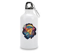 Psychedelic Pizza Planet Rainbow Cat Portable Sports Water Bottle Insulated Travel Mug Tumbler Gym Camping Hiking