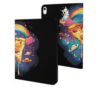 Psychedelic Pizza Planet Rainbow Cat Slim Case Compatible with iPad 10th 9th 8th 7th Generation 2022 2021 2020 2019 Protective Cover Stand
