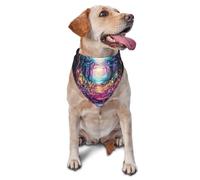 Psychedelic Plant Uv Reactive Natural Tree Printed Graphic Pet Triangle Scarf For Dogs & Cats, Adjustable Cute Pet Bandana For & Photo Shoots