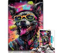 Psychedelic Poodle JigsawPuzzle 1000 Pieces for Teenagers,Challenging To Complete But Fun And Humorous Birthday Present,Gifts,Wall Art (38x26cm)